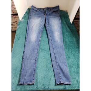 American Eagle Jeans Size 12 Extra Long Womens Blue Stretch Mid Rise Jegging